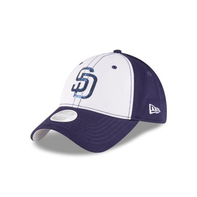 MLB San Diego Padres Womens Essential 9Twenty Adjustable (CWI2773) - Blue New Era Caps